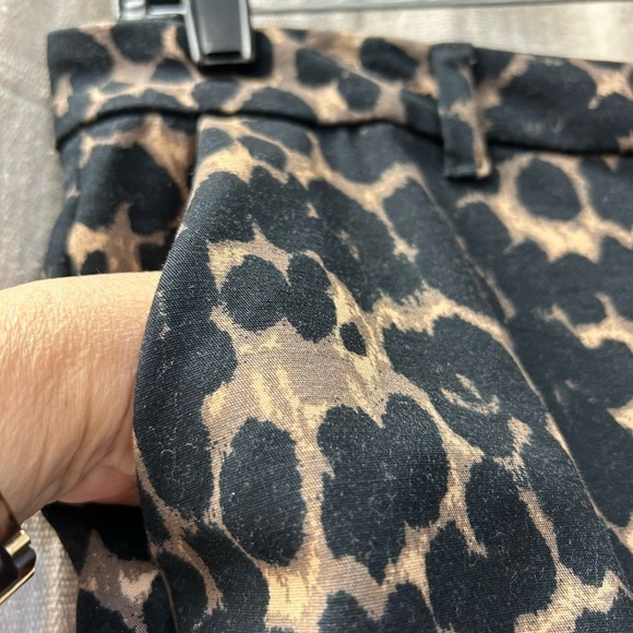 Mid Rise Leopard Harper Ankle Pants Old Navy/ size 10 Tall - Picture 4 of 14